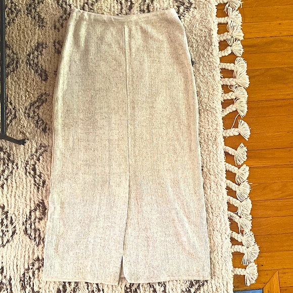 horveit Dresses & Skirts - linen cotton knit straight skirt cream small